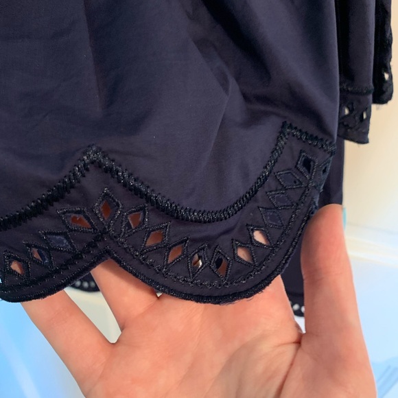 AQUA One-Shoulder Eyelet Top - Picture 3 of 6